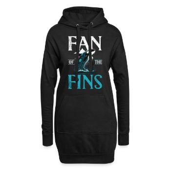 Killerwal Schwertwal Wale beobachten Orca Wal - Hoodie-Kleid - Schwarz - Vorne