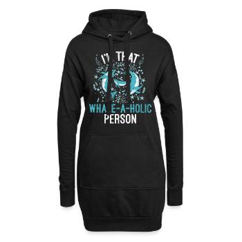 Killerwal Schwertwal Wale beobachten Orca Wal - Hoodie-Kleid - Schwarz - Vorne