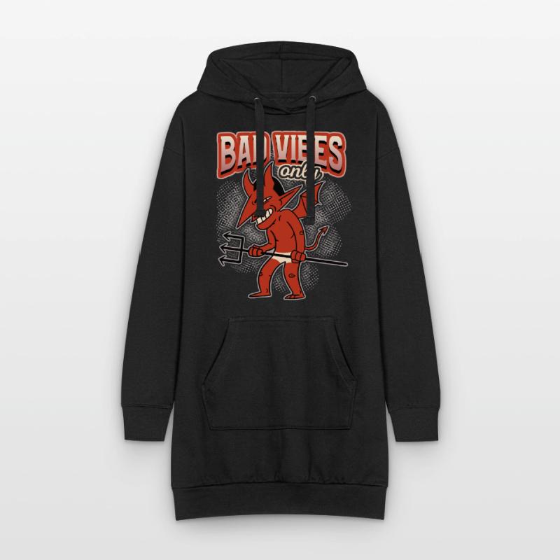 Funny saying with devil-devil, Devil Satan Hoodie Dress