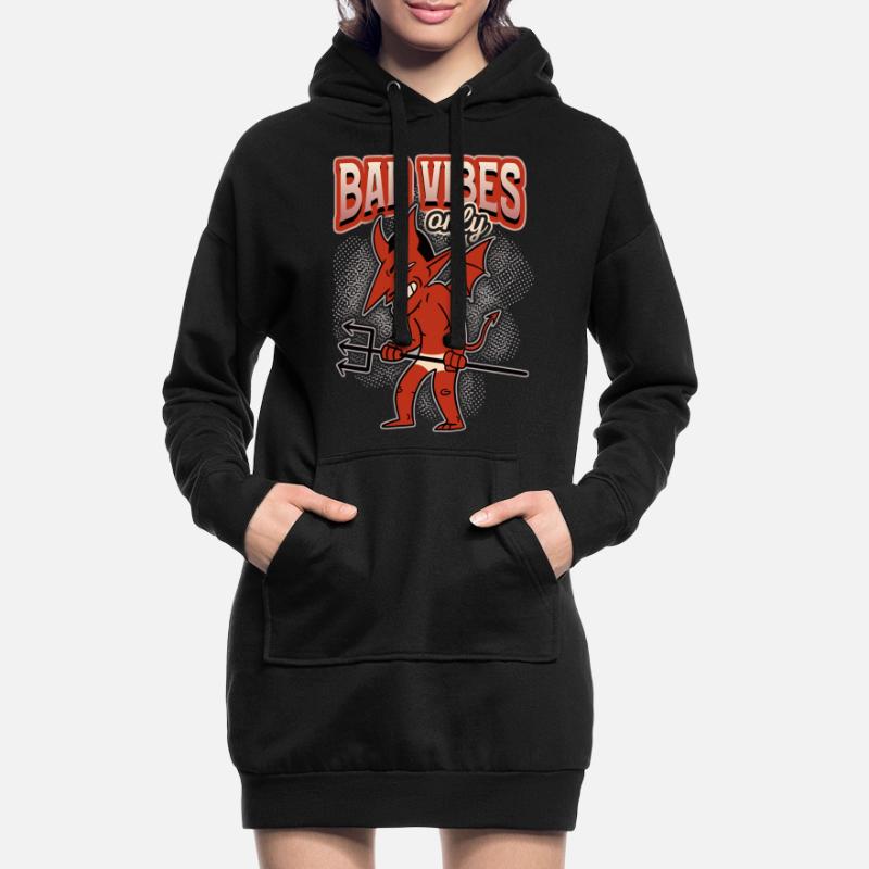 Funny saying with devil-devil, Devil Satan Hoodie Dress