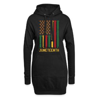 Juneteenth Freiheit 19th June Black History Month - Hoodie-Kleid - Schwarz - Vorne