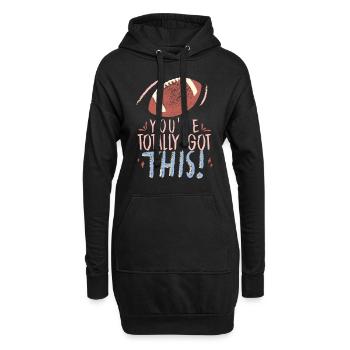 Football, Football américain Football américain - Sweat-shirt à capuche long Femme - noir - Devant