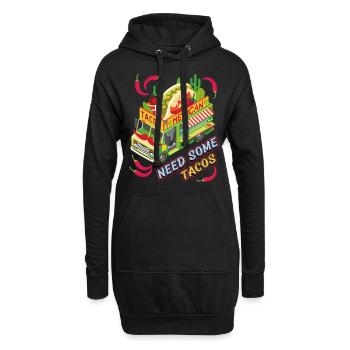 Taco, food truck mexicain, Need Tacos Saying - Sweat-shirt à capuche long Femme - noir - Devant