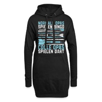 Retro Dartscheibe Dartboard 180 für Dartspieler - Hoodie-Kleid - Schwarz - Vorne