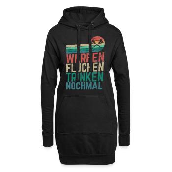 Retro Dartscheibe Dartboard 180 für Dartspieler - Hoodie-Kleid - Schwarz - Vorne