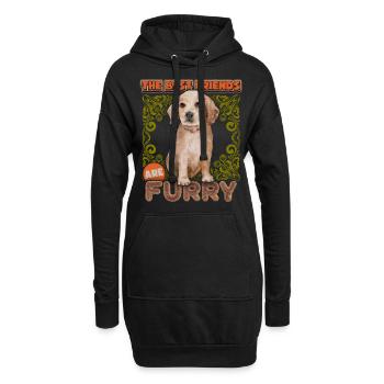 Vintage Cocker Spaniel Welpe, Hund, Spruch - Hoodie-Kleid - Schwarz - Vorne