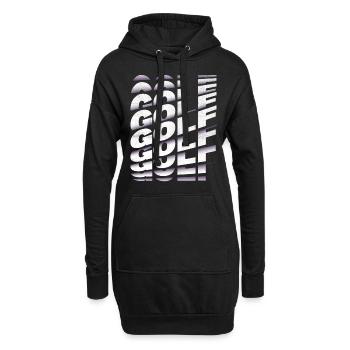 Golf Schrift Golfen Golfspieler Sport Hobby - Hoodie-Kleid - Schwarz - Vorne
