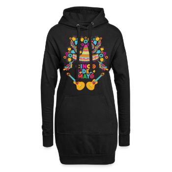 Cinco-de-Mayo, Dia-De-Los-Muertos, Mexique - Sweat-shirt à capuche long Femme - noir - Devant