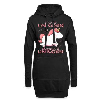 Licorne Kawaii, Licornes, Drôle de dicton - Sweat-shirt à capuche long Femme - noir - Devant