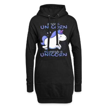 Licorne Kawaii, Licornes, Drôle de dicton - Sweat-shirt à capuche long Femme - noir - Devant