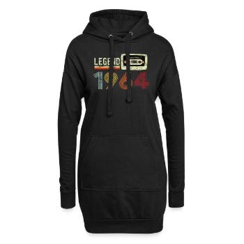 1964 Geburtstag Vintage Cassette - Hoodie-Kleid - Schwarz - Vorne