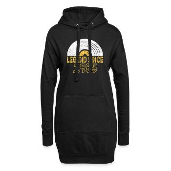 1985 Birthday Vinyl Legend depuis - Sweat-shirt à capuche long Femme - noir - Devant