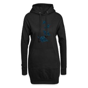 Manta Rochen - Hoodie-Kleid - Schwarz - Vorne