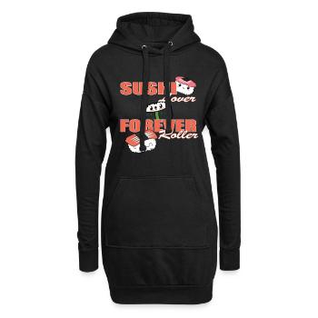 Forever sushi roller Aisan food lover - Sweat-shirt à capuche long Femme - noir - Devant