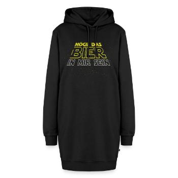 Möge das Bier in mir sein - Hoodie-Kleid - Schwarz - Vorne