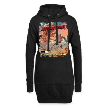 Comicstrip, 50er Jahre Comic, Weltraum Monster - Hoodie-Kleid - Schwarz - Vorne