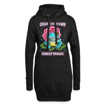 Drôle De Grenouille, Cottagecore Dictant, Faecore - Sweat-shirt à capuche long Femme - noir - Devant
