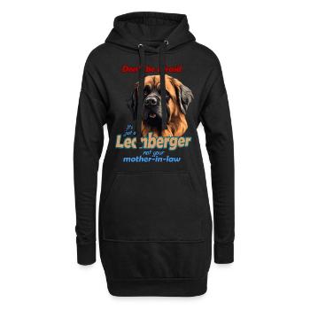 Don't be afraid ... lustiger Leonberger Hunde - Hoodie-Kleid - Schwarz - Vorne