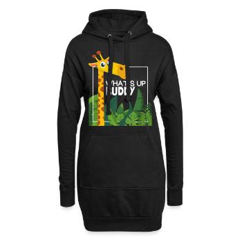 Girafe Drôle, Style Comique, Dicton - Sweat-shirt à capuche long Femme - noir - Devant