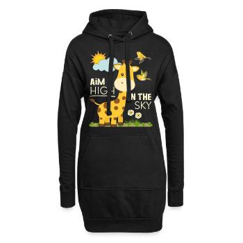 Citation de motivation, citation de motivation de girafe comique - Sweat-shirt à capuche long Femme - noir - Devant