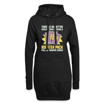 Karten sammler - Hoodie-Kleid - Schwarz - Vorne