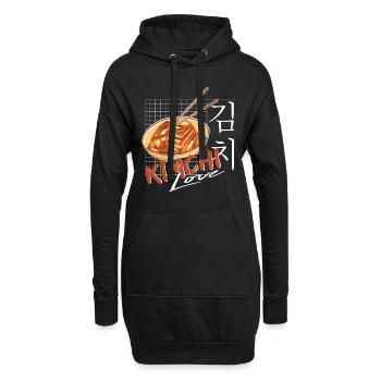 Kimchi Love Perfekt für asiatische Food-Fanatiker - Hoodie-Kleid - Schwarz - Vorne