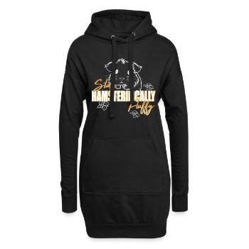 Bleiben Sie hamsterifisch flauschig für Hamsterliebhaber - Hoodie-Kleid - Schwarz - Vorne