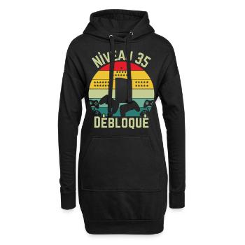 Level 35 Unlocked - Hoodie Dress - black - Front