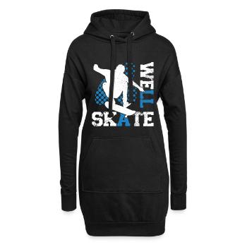 Art de skateboard pour garçons filles hommes cadeaux de skateboard - Sweat-shirt à capuche long Femme - noir - Devant