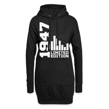 Vintage 1947 Geburtstagsgeschenk 1947 Baujahr 1947 - Hoodie-Kleid - Schwarz - Vorne