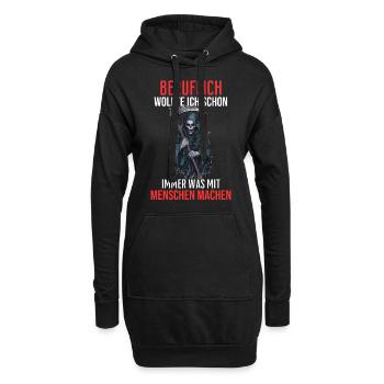 Professionnellement, j’ai toujours voulu - Grim Reaper - Sweat-shirt à capuche long Femme - noir - Devant