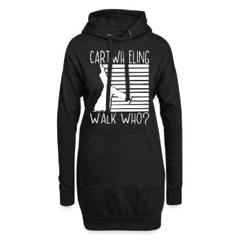 Cartwheeling Acrobat Cartwheeling No Walk - Hoodie-Kleid - Schwarz - Vorne