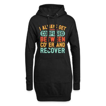 Insurance Agent Confused Cover & Recover - Hoodie-Kleid - Schwarz - Vorne