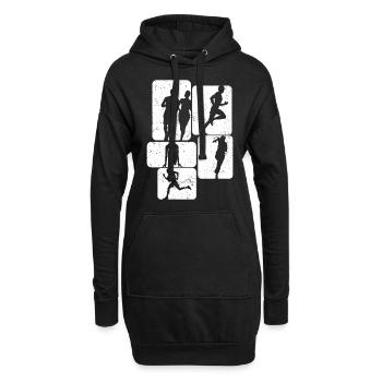 Types de marathon Motivation Course à pied Cadeau - Sweat-shirt à capuche long Femme - noir - Devant
