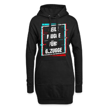 Geile Mugge Fuers Gezugge EDM DJ Tanzen Musik Rave - Hoodie-Kleid - Schwarz - Vorne