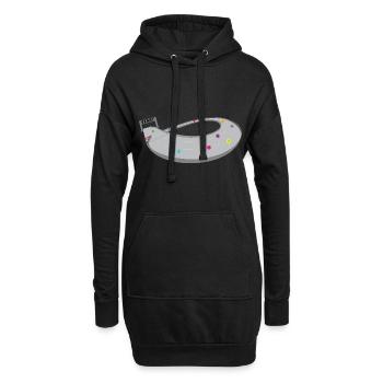 MARBLE RUN - Hoodie Dress - black - Front