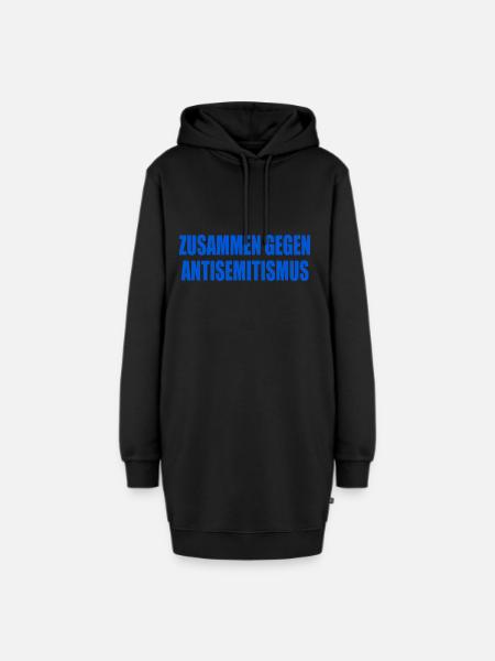zusammen gegen antisemitismus - Hoodie-Kleid - Schwarz
