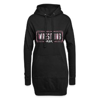 Maman de lutte - Sweat-shirt à capuche long Femme - noir - Devant