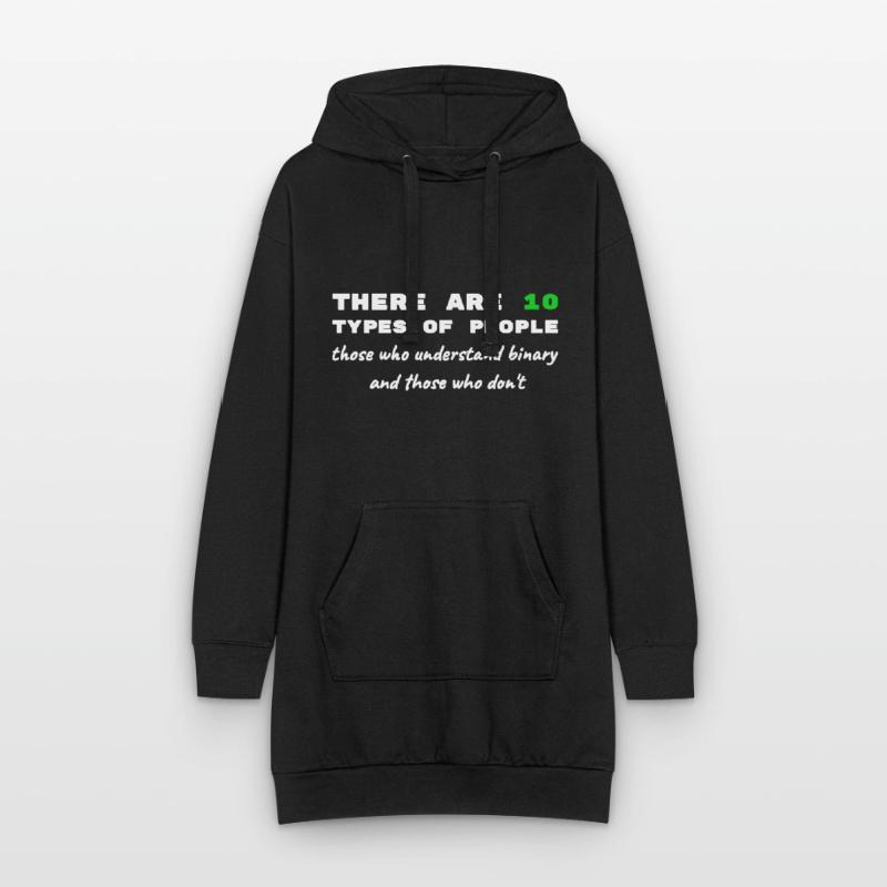 Binary Code Funny Sayings Computer Computer Work Hoodie Dress