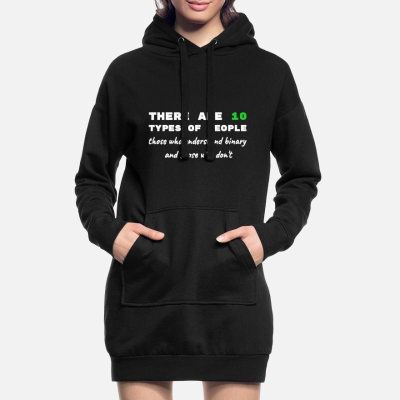 Binary Code Funny Sayings Computer Computer Work Hoodie Dress