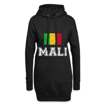 Drapeau Mali Bamako Afrique cadeau - Sweat-shirt à capuche long Femme - noir - Devant