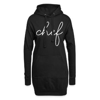 Chef Spruch Schrift Sprüche - Hoodie-Kleid - Schwarz - Vorne