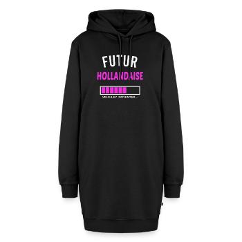 futur Hollandaise - Sweat-shirt à capuche long Femme - noir - Devant
