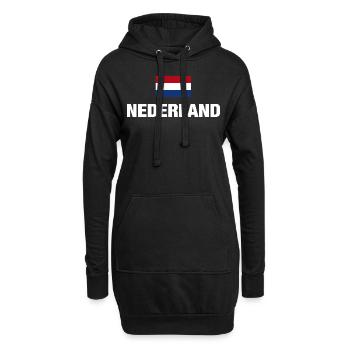 Hollande Pays-Bas Nederland drapeau Fan cadeau - Sweat-shirt à capuche long Femme - noir - Devant