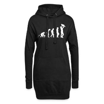 Dad Evolution Fun Shirt - Hoodie-Kleid - Schwarz - Vorne