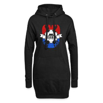 Serbia - Hoodie Dress - black - Front
