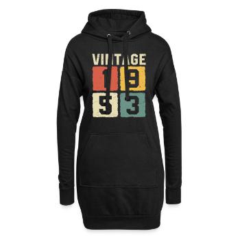 T-shirt rétro vintage 1953 1953 - Sweat-shirt à capuche long Femme - noir - Devant