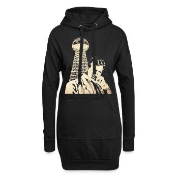 Nikola Tesla - Sweat-shirt à capuche long Femme - noir - Devant