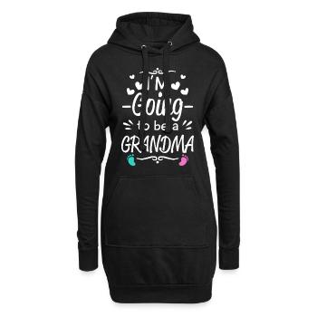I'm going to be Grandma - baby birth announcement - Hoodie-Kleid - Schwarz - Vorne