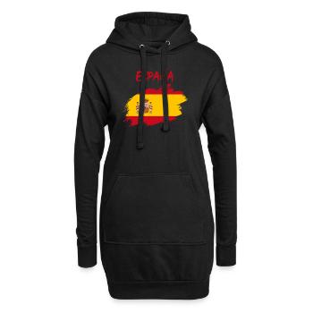 Espagne Drapeau espagnol Championnat d'Europe - Sweat-shirt à capuche long Femme - noir - Devant